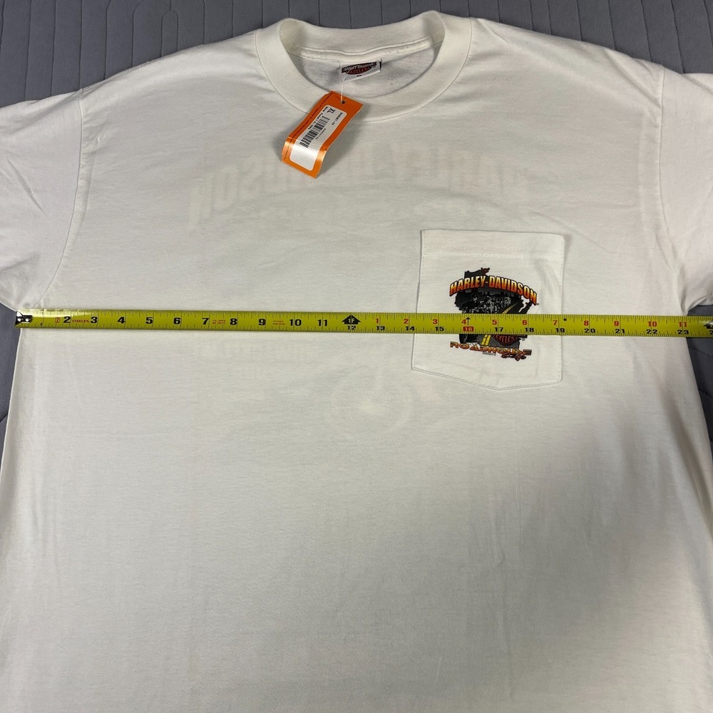 VTG Harley Davidson Mens Shirt XL White Roadhouse Stage 2005 Summerfest USA NWT - Picture 8 of 12